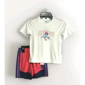 Nwt Boys Adidas 2 Piece Shirt and Short Set Size 4